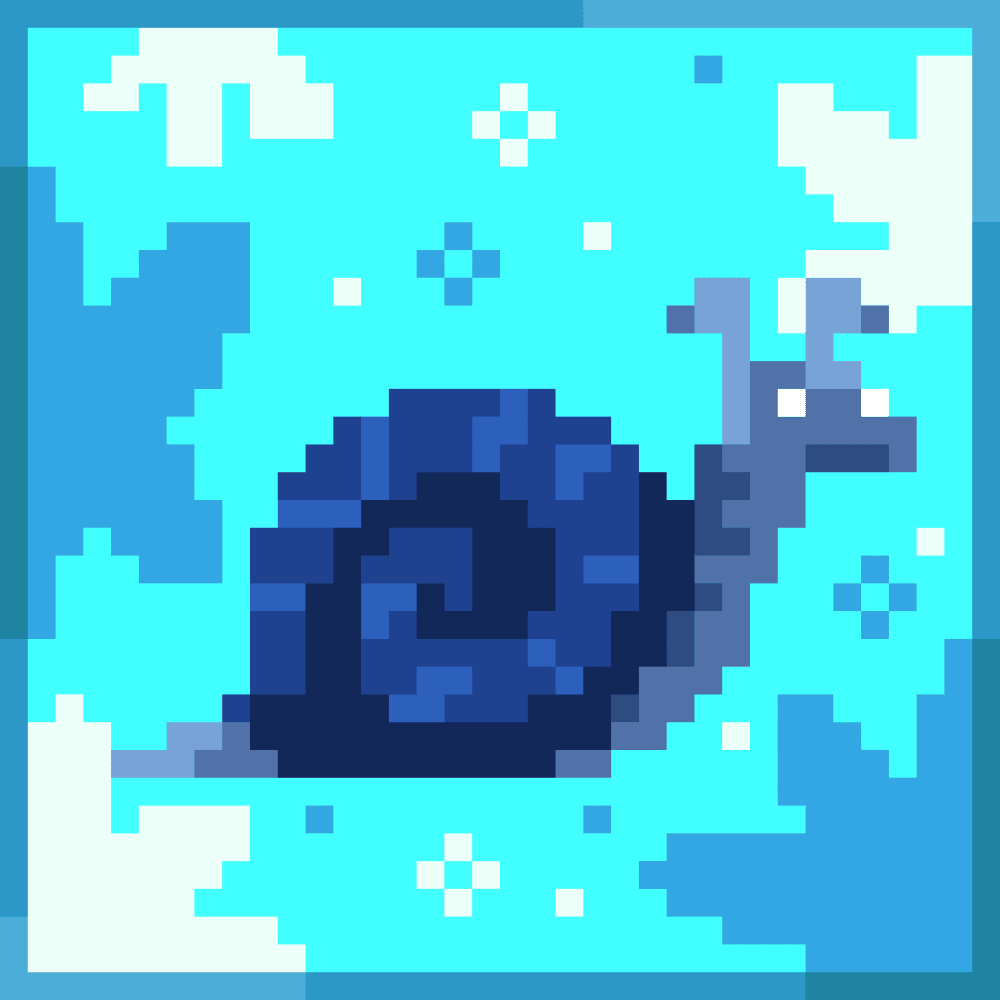 GlasSky_art's tweet photo. Happy international Snail Day 😁 🥳♥️🐌
Kiby (Snail#20)

Kiby is a baker and he makes the best Letture Pie 🥬 🥧 
https://t.co/zWPRPMkwIN

#nft #pixelsnails #pixelart @rarible https://t.co/5gpCgqcMoL