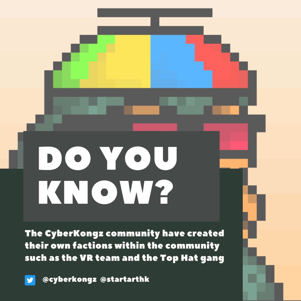 !ooh 🦍 You need to know more about <a href="/CyberKongz/">CyberKongz</a> 
#Cyberkongz #cyberkongzvx