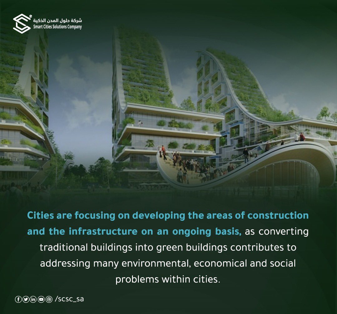 scsc_sa's tweet photo. Green buildings in cities

#Vision2030 
#green_buildings
#Smart_cities_solutions https://t.co/OyyACBsi8x
