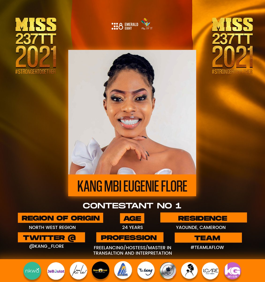 miss237x's tweet photo. Introducing Contestant Number 1
@flore_kang of #TeamLaFlow

#MISS237TT #StrongerTogether https://t.co/iL5vZwG1di