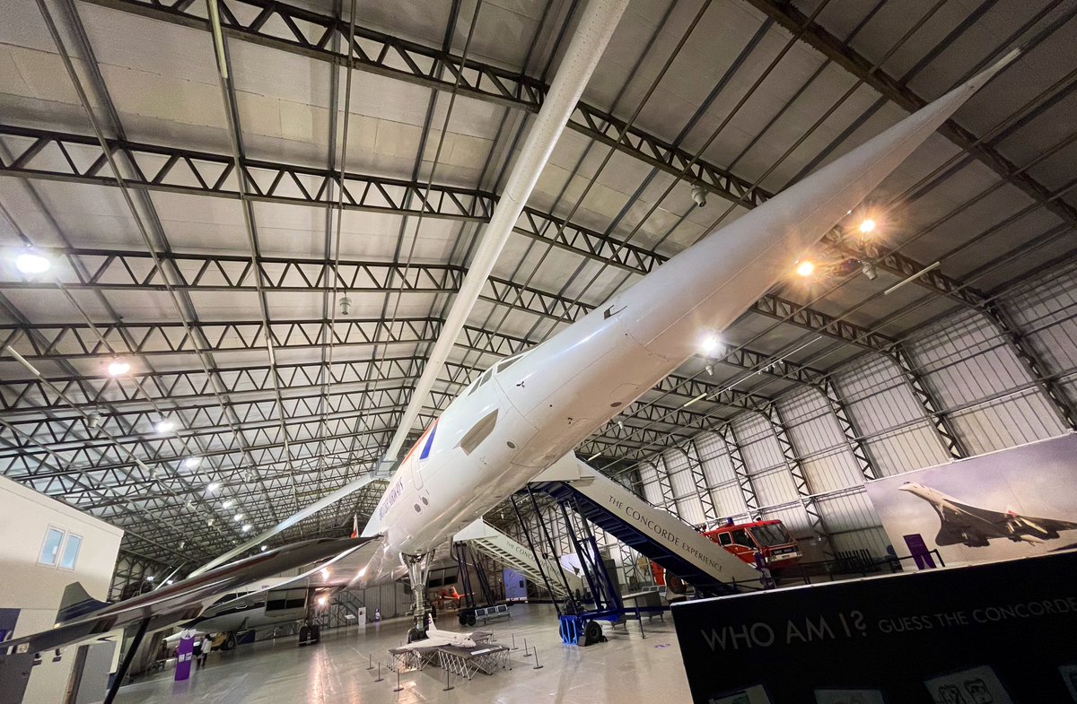 GazMcIntyre's tweet photo. Total #avgeek overload today! A wee trip to Museum of Flight with Finlay and @BJ_McIntyre to see the legendary Concorde. What a thing of engineering beauty! Stunning aircraft⦠#concorde #flight #eastfortune #aviation #britishairways #alphaalpha https://t.co/DVl3QE5tSF