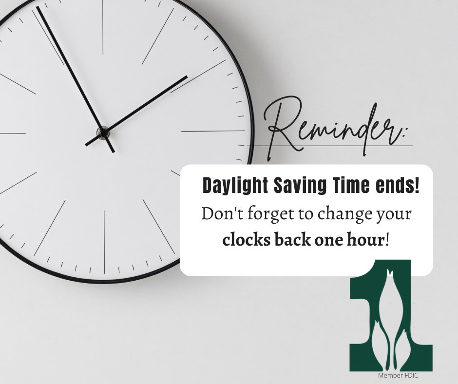 Don’t forget to fix your clocks! 🕙