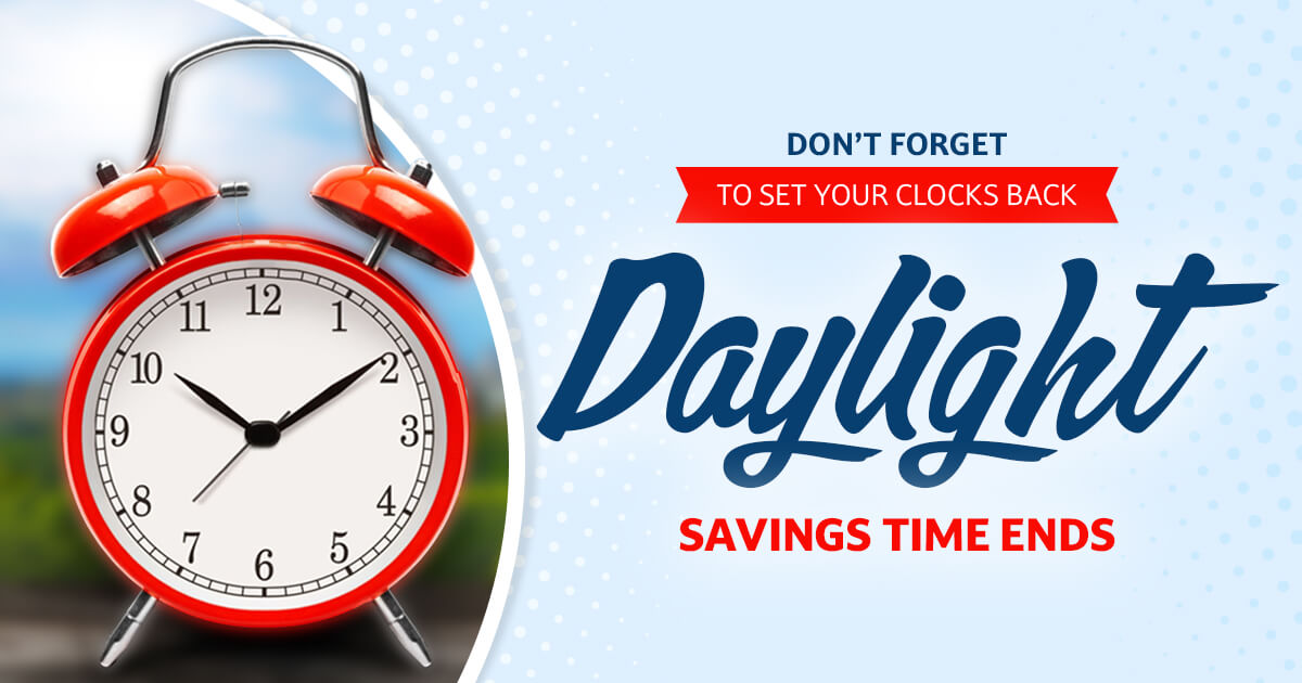 GregColemanLaw's tweet photo. Just a friendly reminder that daylight savings time is ending. Make sure to set your clocks back one hour on Sunday morning. #setyourclocksback #daylightsavingstimeisending 
https://t.co/IsX6sJqAR7 https://t.co/ba4VZZrb3y