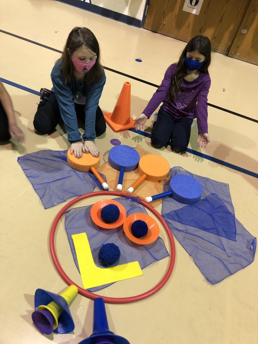 FitQuips's tweet photo. Hard to believe we were learning from home this time last year!

Now, back in-person this game becomes a cooperative relay race! The creative uses of PE equipment is a hit with all ages… https://t.co/UaECxgNryC