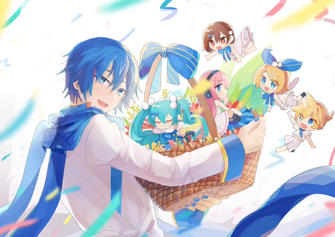 ピアプロの15周年応募を再掲します、re さんのKaitoの曲に流されました、ありがとうございます😭 本当にKaitoが好きでよかったと思います🥲 だってそんなにキャラがあるのにKaitoが一番推しなんで、これだけで奇跡じゃないですか!#KAITO #マジカルミライ2021 