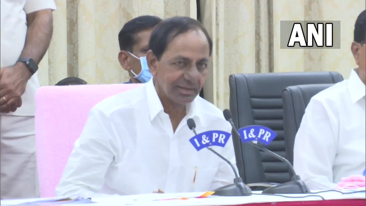 ANI's tweet photo. Centre has lied on petrol and diesel prices, crude oil prices was 105 US dollars in 2014 and now it is 83 US dollars. BJP lied to public saying that prices of petrol and diesel have increased internationally: Telangana CM K Chandrashekhar Rao in Hyderabad https://t.co/SvkriJy3AC