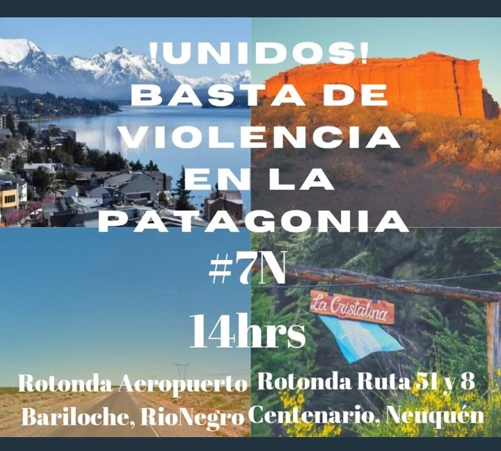 AFAlcoba_Coach's tweet photo. Buen día😃✨
Que tengan
un gran domingo😁🤗
Hoy,
los sureños,
tenemos una
gran obligación,
CUIDARNOS

#7NBASTA
BARILOCHE
Yo voy..
Vos... 
También😉
#LaPatagoniaEsARGENTINA
#NOsonMapuchesSonTERRORISTAS #7NTODOSaLasCalles #7NYoVOY
Gracias,
necesitamos,
nos acompañen
💪🇦🇷💪✨ https://t.co/YOR1fSmAgt