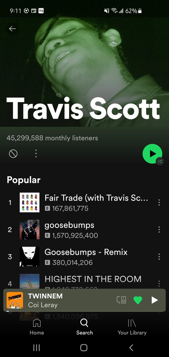 cbg_photos's tweet photo. Went ahead and moved Travis Scott to the do not play on Spotify. 

#canceltravisscott https://t.co/qEWmVbq8Qf