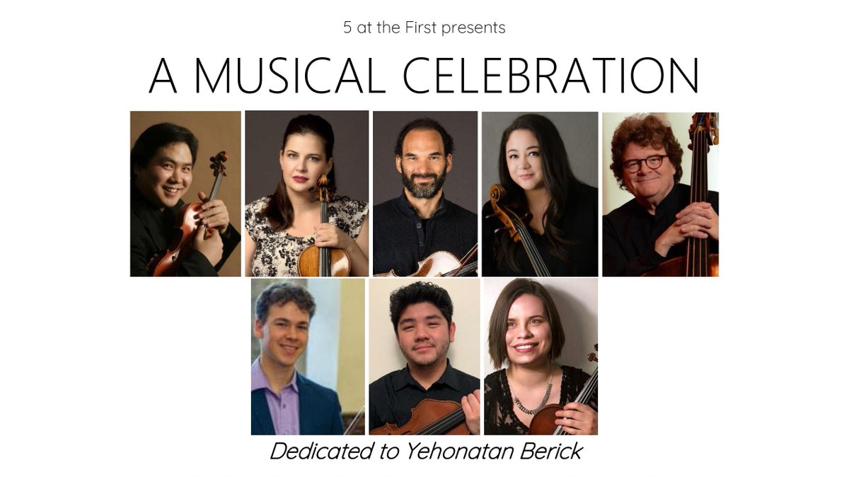 5attheFirst's tweet image. Live today at 3:30pm EST - Watch here: youtu.be/hkVskHfcJM4 "A Musical Celebration" dedicated to @BigYviolin incl #worldpremiere by @KevinLauTO Presented by @5attheFirst Hosted by @OrleansUnited Thanks @ONArtsCouncil for support.