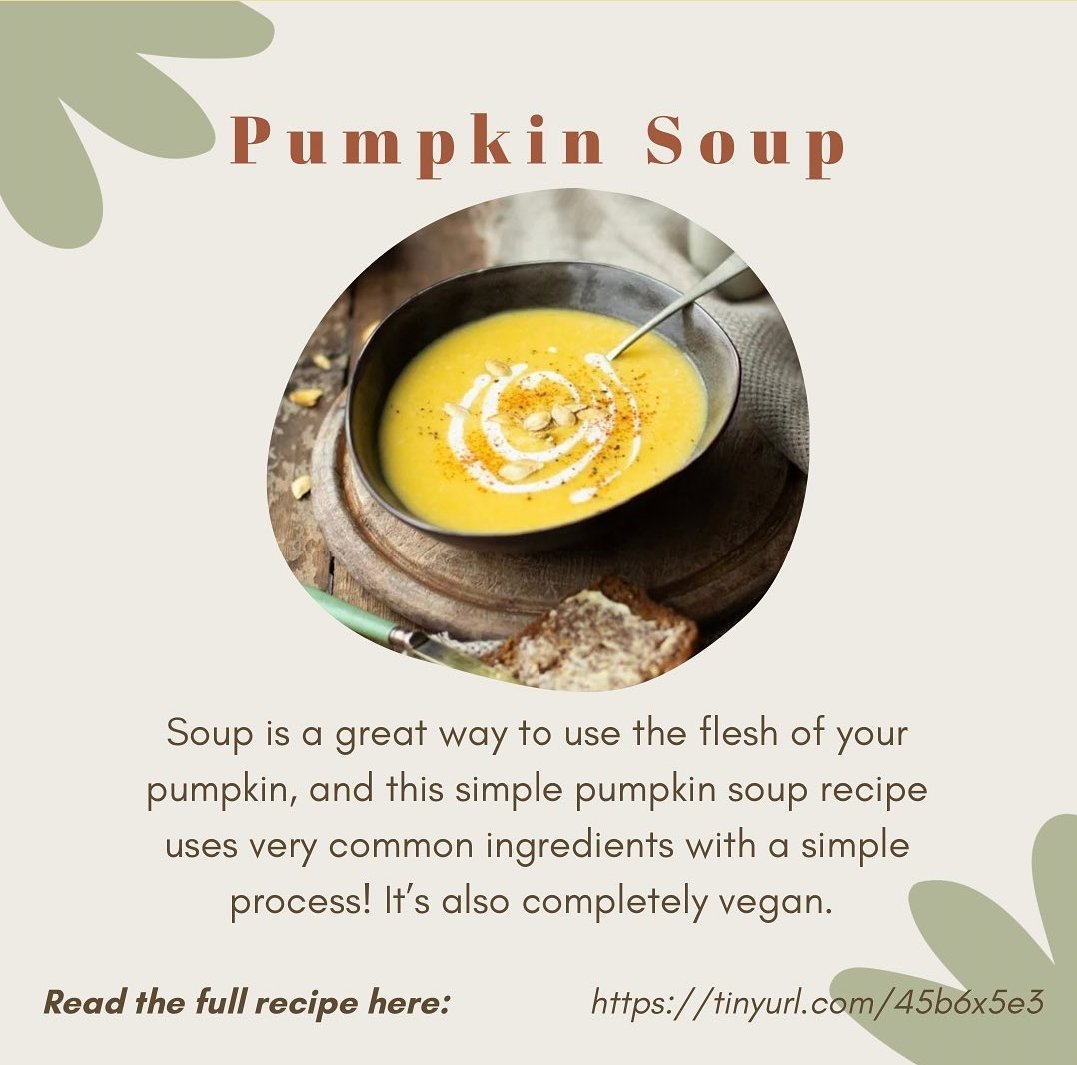 MHS_GreenTeam's tweet photo. Moving towards the winter months, many families will start to get rid of their pumpkins. If you’re looking for a fun way to keep your pumpkins out of the trash and reuse them, try these recipes! #zerowaste #ecofriendly #FallBack #pumpkin https://t.co/70u9ZzW6PM