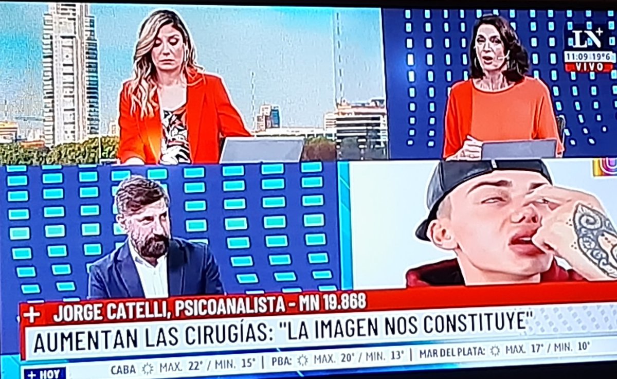 LauraOrsi1's tweet photo. Ahora @jorgecatelli @apasocial en @lanacionmas con @ale_horvat @Marianaarias y Eq sobre Aumentan las cirugías x los filtros de Instagram ? #ApaSympo2021 https://t.co/lTKsWAt2HU