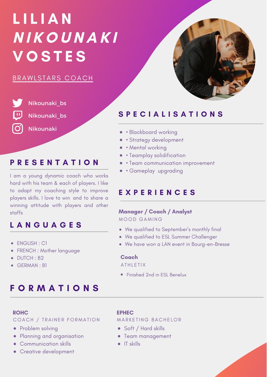 F/A coach 😁

Will be available to do some try’s before 2022 
(Objective WC 🏆)

Feel free to ask feedbacks to my previous bosses