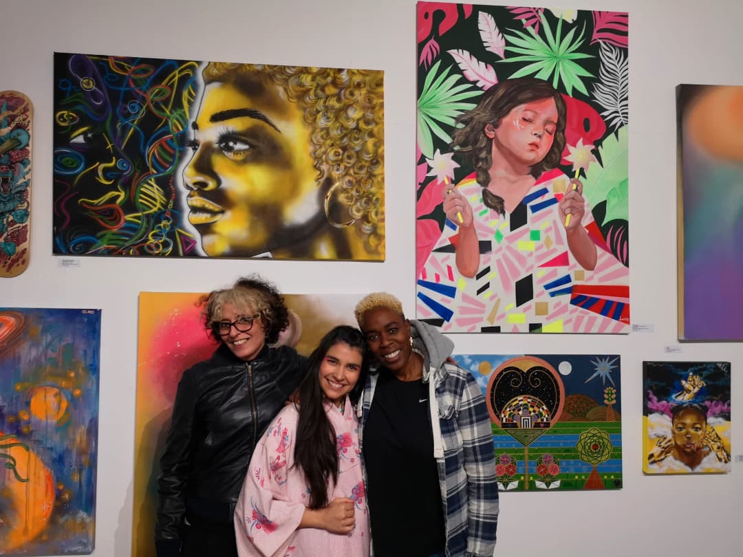 Yesterday I had the pleasure of spending the day at the Goddesses of the Future Exhibition with these awesome artists @carleendesozer &amp; @vanemg.art. Art in the heart &amp; mind. Thanks @audeemx &amp; @artsectgallery for the most interesting conversations about #nft and the future of arts