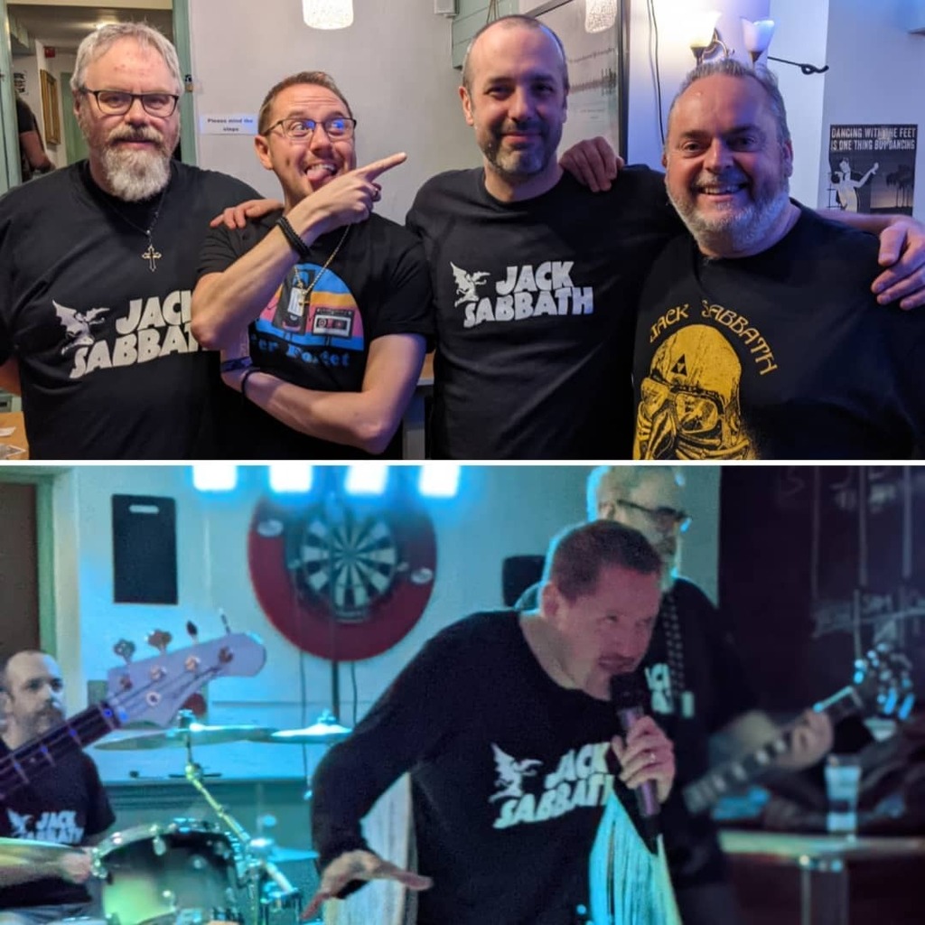 JackSabbathBand's tweet image. Loved last night down at The Jolly Sailor. Huge thank you to @kathyreeceking and the team.

Can't wait to be back 2022!

#gigshot #liveshot #LiveMusic #hardrock #GeezerButler #OzzyOsbourne #RocknRoll #Sabbath #snowblind #MetalMusic #JackSabbath #like #CoversBands #BandsOfIns…