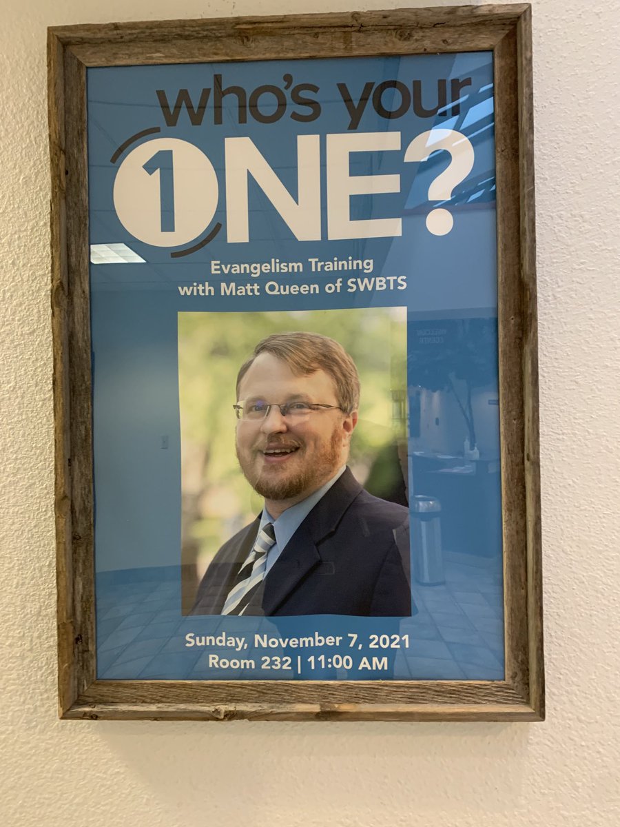 So grateful SWBTS has godly men and women who share their faith with others. We’re looking forward to hearing a word from Dr. Matt Queen.
