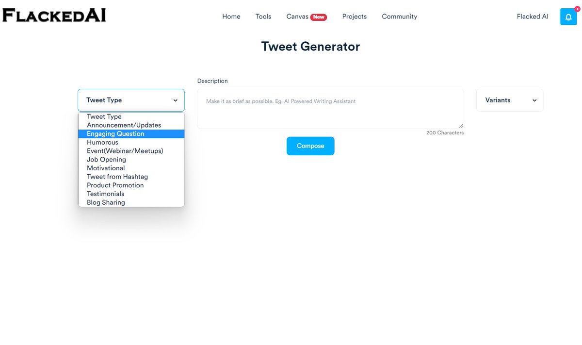 FlackedAI's tweet photo. Make your tweets pop with our new tweet generator. 

#tweet #twitter #ai #aiwriting #copywriting #seo #socialmedia #DigitalMarketing #writing #autotweet #socialpresence #GrowthHacking #flackedai https://t.co/NGfUMvlkcU