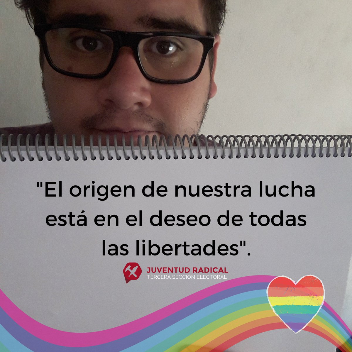 JRTercera's tweet photo. Cada persona tiene el derecho de vivir libremente y sin discriminación, sabemos que la visibilidad es fundamental para avanzar en Derechos Humanos. Hay que escuchar para ser escuchados y respetar las libertades del otro como respetan a uno mismo.

¡Sigamos conquistando derechos! https://t.co/WC90s3NzWL