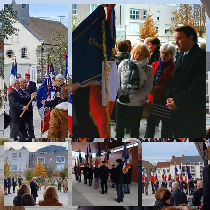samson_cyril's tweet photo. Le devoir de mémoire et essentiel, soutenir les associations d'anciens combattants l'est tout autant. 
C'est ainsi que les villes de Bonnieres-sur-Seine et Freneuse ont financé un nouveau drapeau à l'Union des Anciens Combattants de Bonnieres / Freneuse. Belle cérémonie. https://t.co/lc0noRnumY