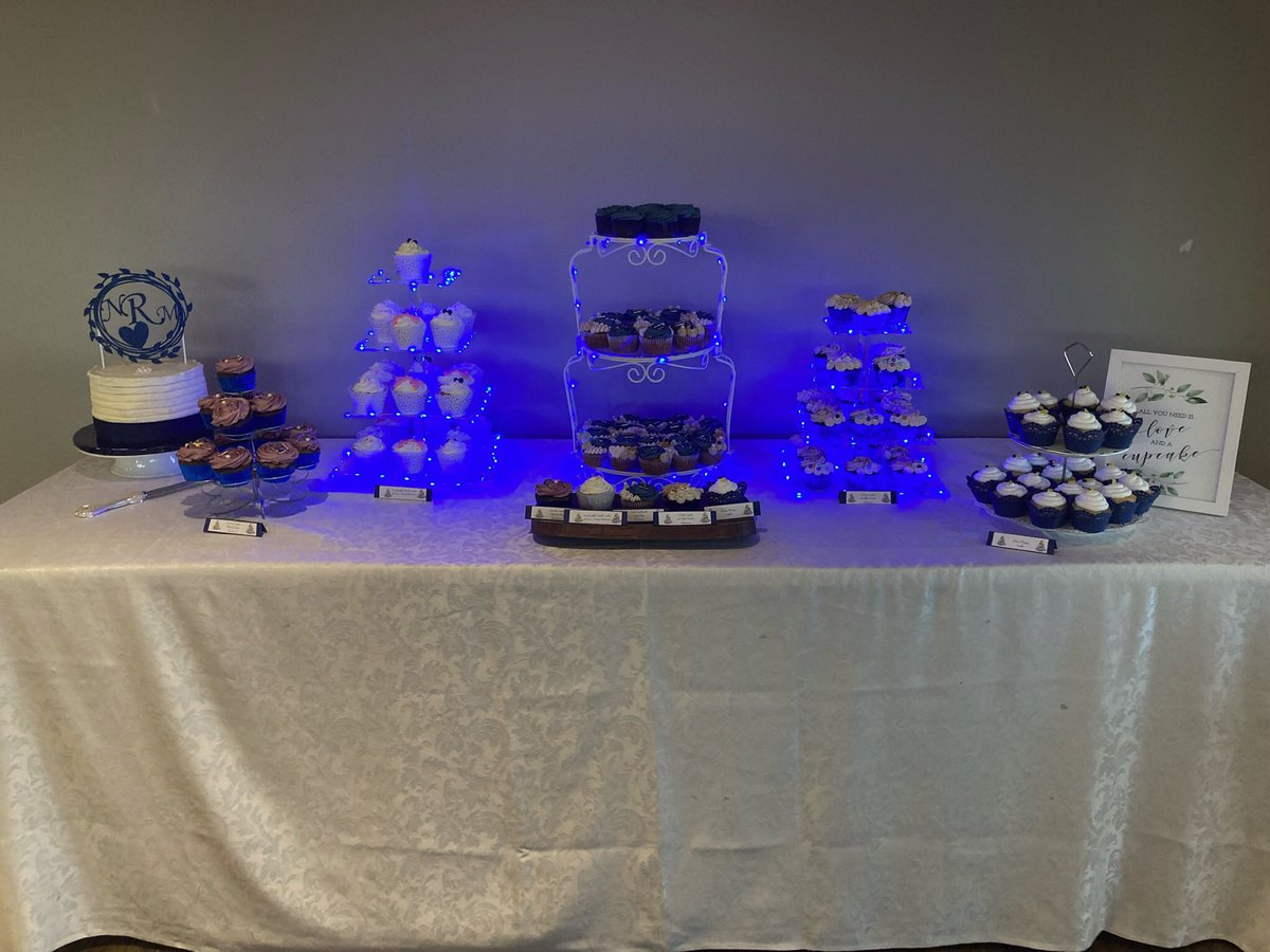 My first wedding cupcake setup. Lots of fun to do!!! #weddingcupcakes