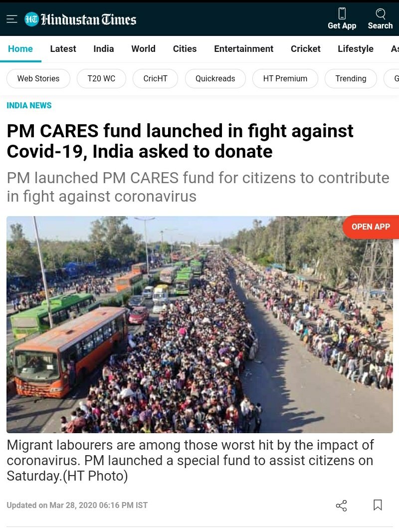 geetv79's tweet photo. #मोदी_भाषण_नहीं_राशन_दो

Within 2 days of announcing the #LockdownWithoutPlan Modi Sarkar came up with murky #PMCareFraud to loot funds from PSUs, Railways, Govt salaries, MPLADs, Indian &amp; Chinese Cos, all in the name of "Fighting Covid" before claiming it's a "private" fund. https://t.co/H8c0KVxrB0