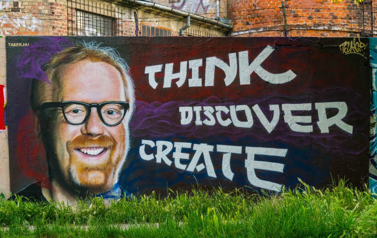 SWinstonSchool's tweet photo. Fantastic #graffiti about #AdamSavage @donttrythis by TakerOne. 

Photo by @Balaggio981. 

@testedcom https://t.co/qVZw0bhLDa https://t.co/y7bR204IMi