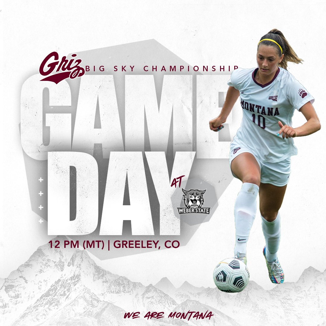 MontanaGrizSOC's tweet photo. It's 𝘾𝙃𝘼𝙈𝙋𝙄𝙊𝙉𝙎𝙃𝙄𝙋 day! Tune into ESPN+ at noon to watch the Big Sky Championship. 

💻: https://t.co/6YpeOitjDC
📈: https://t.co/UOJf4Ca7O3

#GrizSoccer #BigSkySoccer #GoGriz https://t.co/HJNL0dtl2Y