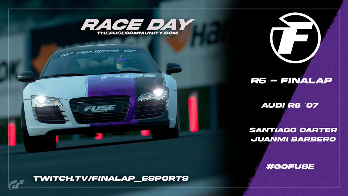 🏁Race Day 🏁

Nuestros pilotos correrán hoy en el circuito de Lago Maggiore la Ronda 6 de <a href="/FinaLap_eSports/">FinaLap e-Sports</a>!

🏅 <a href="/1985Pirata/">Carter alien spain</a>
🏅 <a href="/ju4nmi_15/">ju4nmi15_</a>

#GoFuse💜