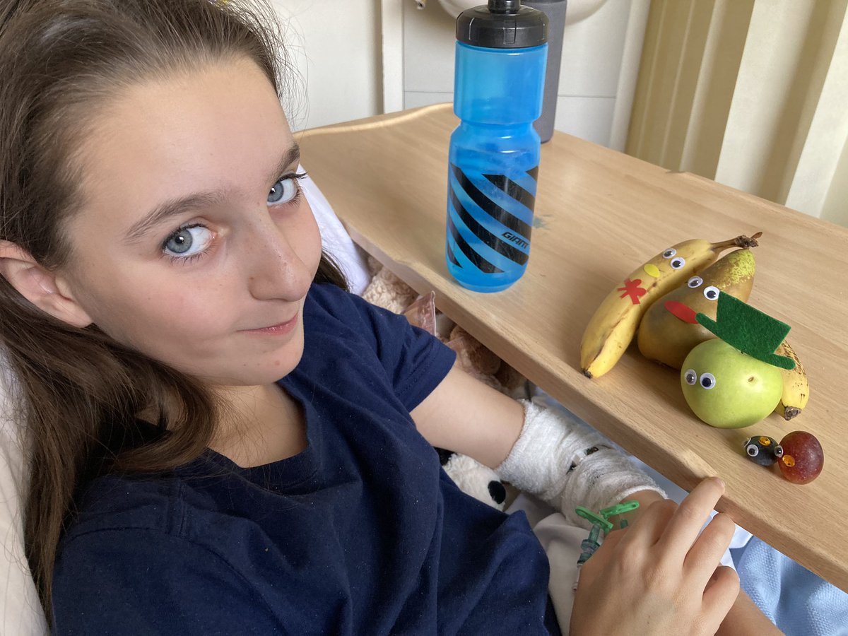 TiffDrake's tweet photo. @mermhart we’ve been making Fruity Friends to keep my daughter company in hospital. Who needs visitors?! https://t.co/PSYTgstX4G