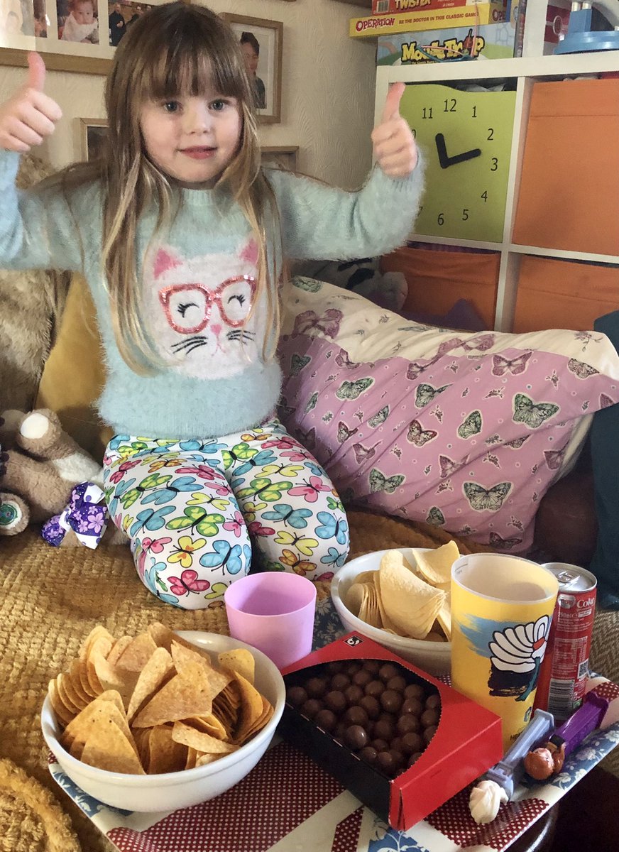 helenandtink's tweet photo. @cvprimary1 Nel enjoying a family movie afternoon #somanysnacks https://t.co/PLTOvR5LWv