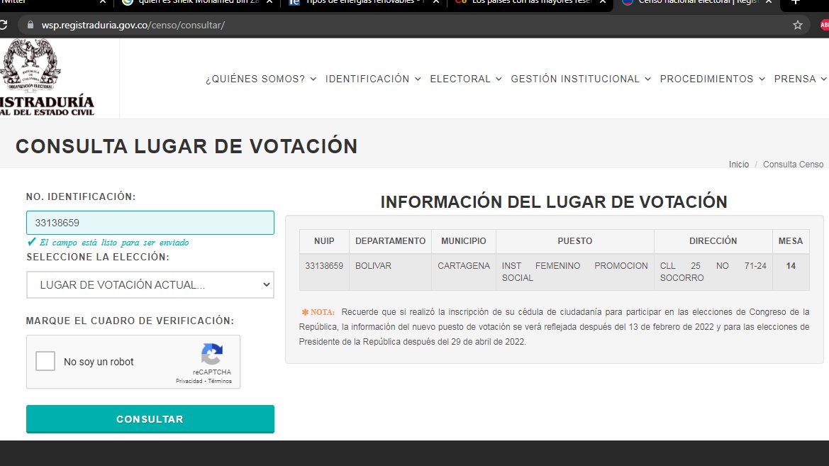 JURANGOS's tweet photo. Señores @Registraduria: ¿cómo explican que mi suegra, quien murió en 2004, aparece habilitada para votar en la mesa N° 14 del puesto de votación Promoción Social de Cartagena? ¿Cómo puede votar alguien que en este siglo no lo ha hecho? No sean bandidos. El fraude será gigantesco. https://t.co/NBS3zRukJS