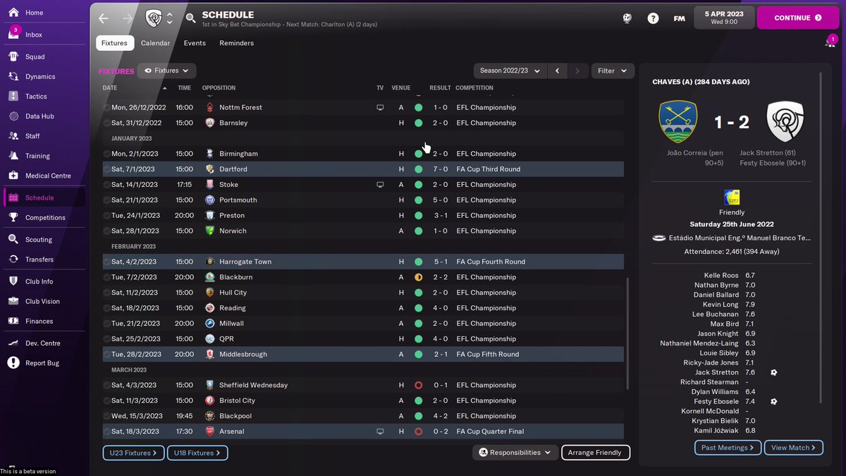 Fm_Suffolk's tweet photo. so an amazing 6 months has seen us climb to the top of the table we were hovering between 2ND and 3RD for a while then finally a few results went our way. lets see if we can secure it in the next 7 games. #FootballManager2022  #beta #FM22 #football #derbycounty #footballmanager https://t.co/IQVwxw3hUv