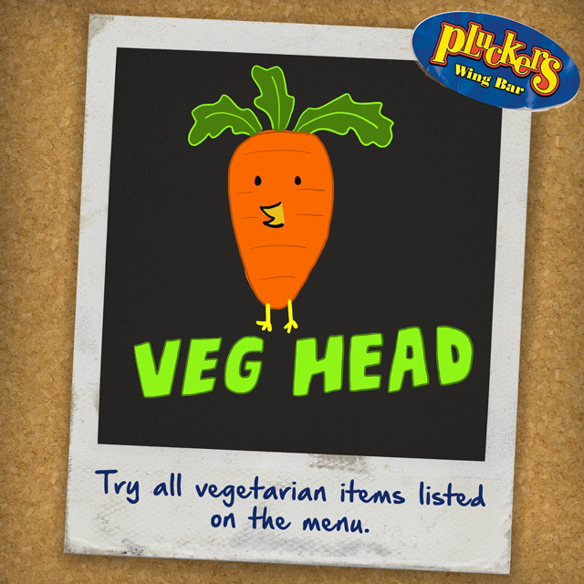 brucegibbons's tweet photo. I’m not usually one to brag, but I just completed the Veg Head challenge at Pluckers. https://t.co/hwCHDEr2Dc