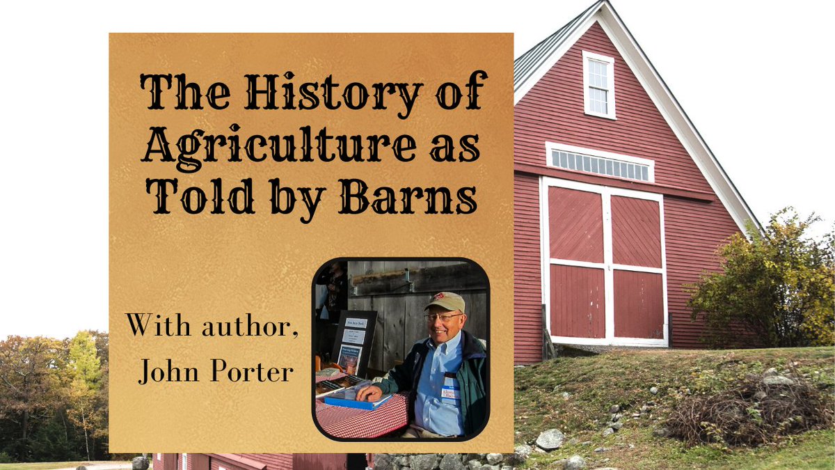 Do you love old barns?  John Porter has TWO interesting lectures on "The History of Agriculture as Told by Barns" coming up this week (Monday and Tuesday).  Learn more at: nhpreservation.org/events-calenda…