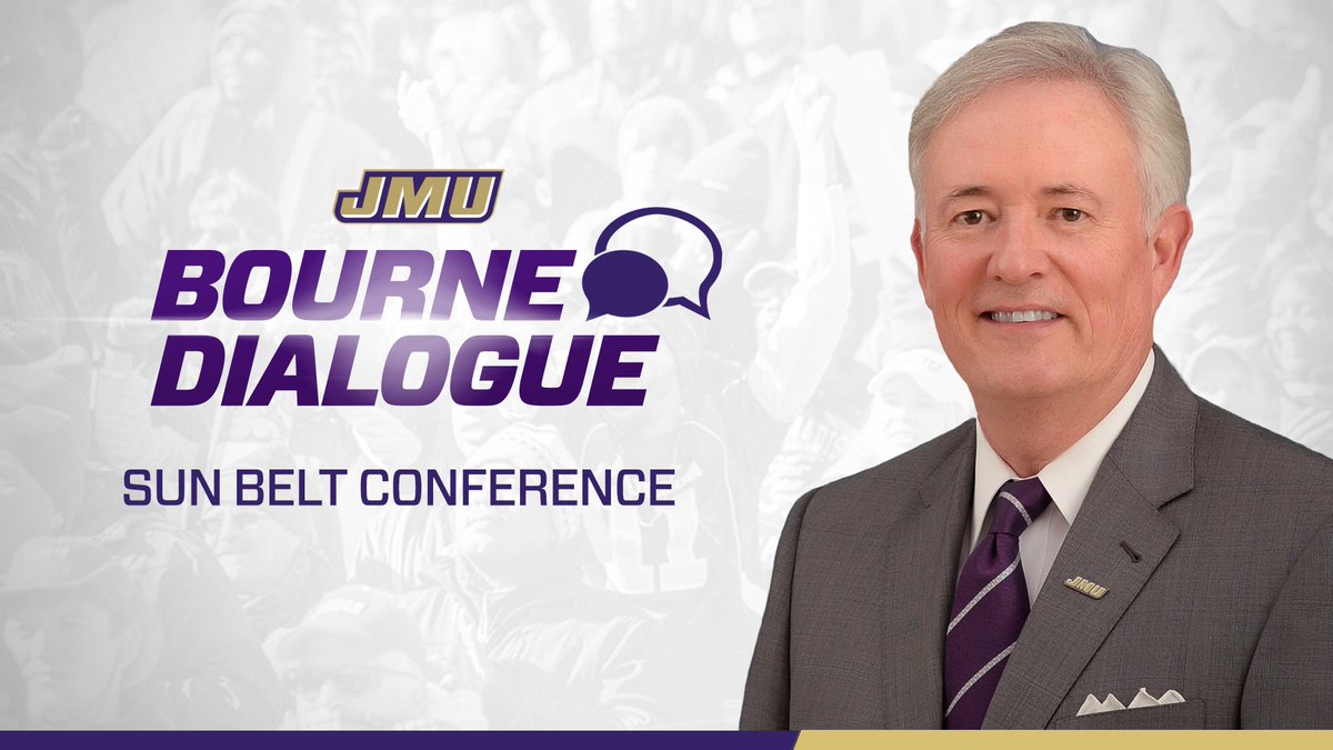 JMUSports's tweet photo. JMU AD Jeff Bourne discusses JMU’s move to the @SunBelt Conference. 

📰 | https://t.co/2y3SbJvsk1

#GoDukes https://t.co/AYEELphzVv