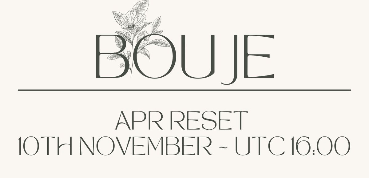 BoujeFinance's tweet photo. Just to announce clearly to everyone about our APR Reset! We have decided to set it on the 10th November 16:00 UTC! This means about 3 more days before the full reset of APRs and pools! Click on the home page on (APR Reset) to get the countdown timer (https://t.co/ncEKa2QWfl). https://t.co/L7lfR00naA
