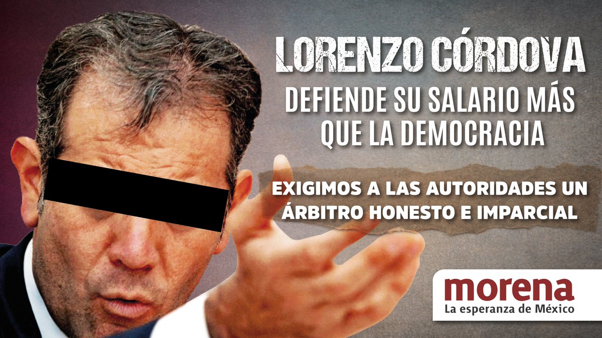 PartidoMorenaMx's tweet photo. Las y los mexicanos merecen un árbitro capaz de respetar los valores que representa y no sus propios intereses. https://t.co/u4XPsUQ0U8