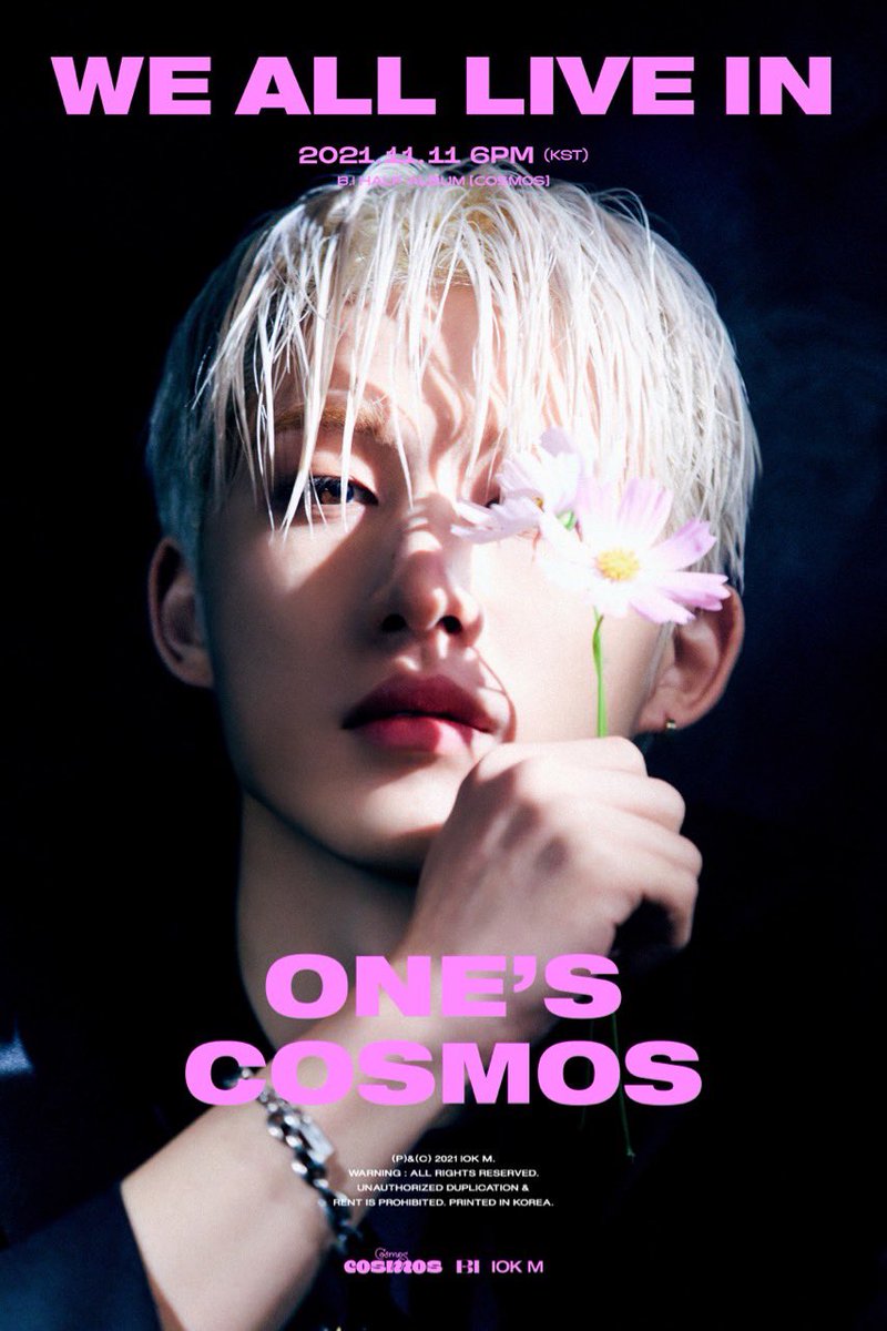 B.I HALF ALBUM [COSMOS] MESSAGE POSTER 
#3 WE ALL LIVE IN ONE’S COSMOS

Album Release
2021. 11. 11 6PM (KST)

#BI #비아이 #COSMOS #HALFALBUM  #IOKmusic #131LABEL #131media