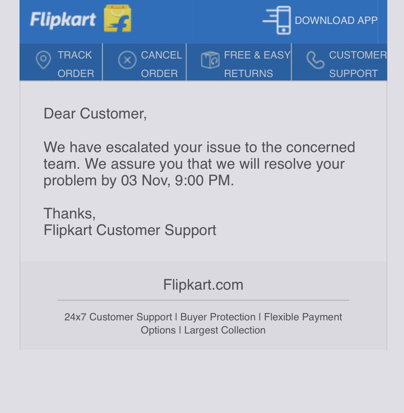 reddyrocker's tweet photo. @flipkartsupport @Flipkart This is still pending and everyday I will be receiving same email. https://t.co/pz0Ze2WEWQ