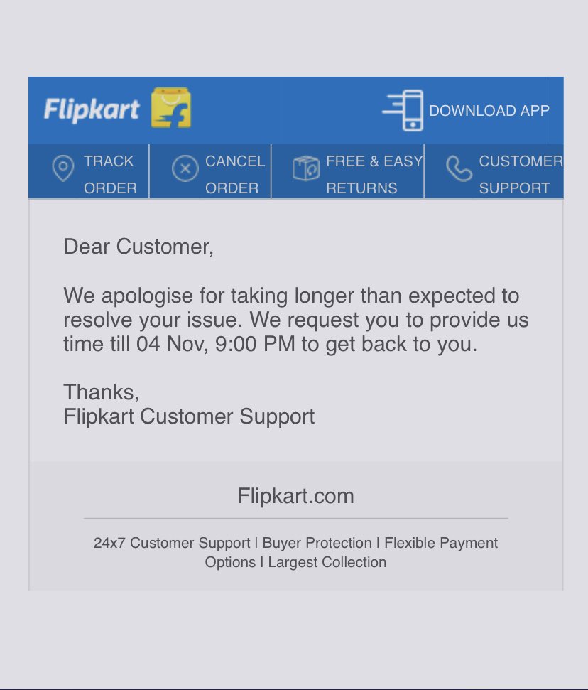 reddyrocker's tweet photo. @flipkartsupport @Flipkart This is still pending and everyday I will be receiving same email. https://t.co/pz0Ze2WEWQ