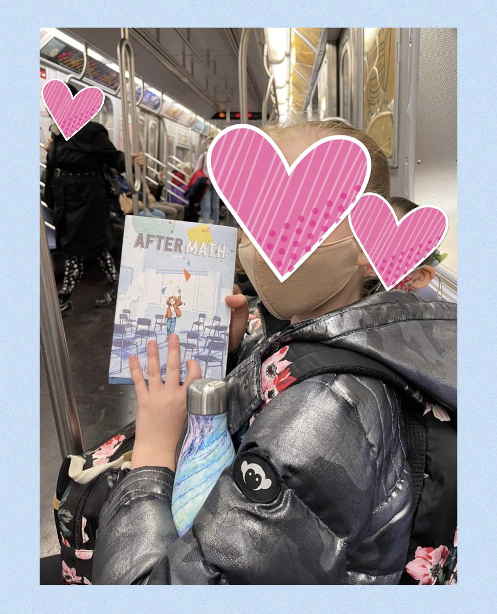 EmilyBarthIsler's tweet photo. Book baby spotted on the #nycsubway… #AfterMath #FindInfinity https://t.co/2kCsaFIrHZ