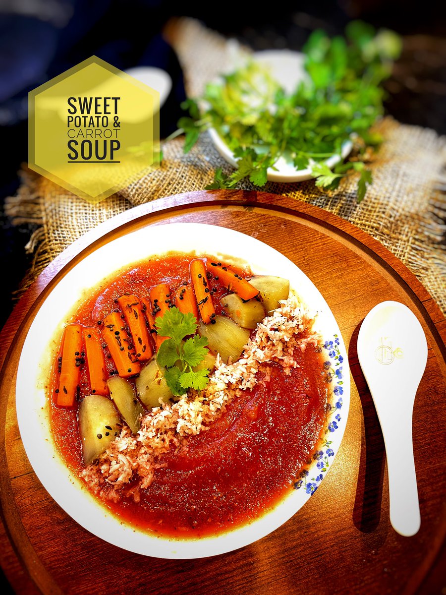 LipieeR's tweet photo. Sweet Potato &amp; Carrot Soup 

Inspired by #satvicmovement

Super healthy delicious without oil &amp; easy to make ... so just dont waste time if u want to add something substantial in your healthy diet recipe!!

#soup #souprecipe #soupbowl #vegetablesoup #veganfood #plantbasedfood https://t.co/C89OztnPTe