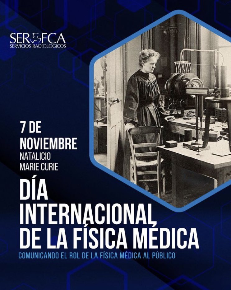 resonarte_8a's tweet photo. ¡Feliz día de la Física médica!!!! #Serofca #FisicaMedica #HBD madame Curie #MarieCurie 🎉☢️ https://t.co/TLixnii4FB