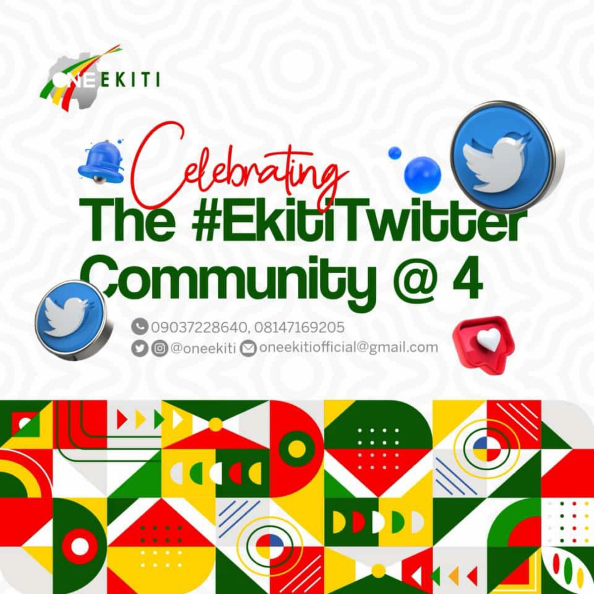 OneEkiti's tweet photo. This Community is existing because every #Ekiti youth and social Elites has been a part of a movement that started in 2018, A movement that built a platform where Ekitiketes can come together under one umbrella to unwind, connect, network and interact. https://t.co/AQcsXICRMW