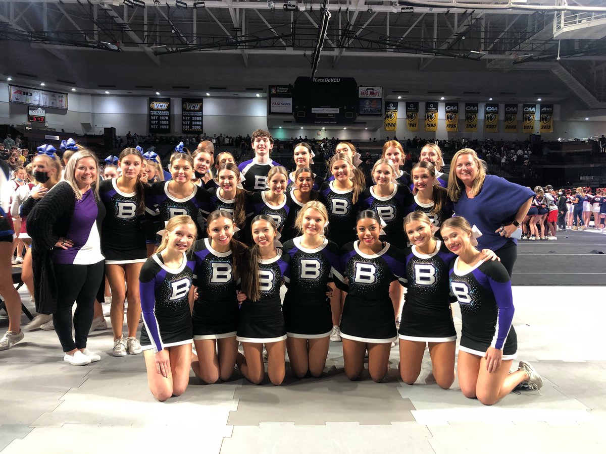 bfieldcheer's tweet photo. 4th in the State💜
Young team and 20 on the mat!  Could not be more proud!! https://t.co/1oAHmFwhxj