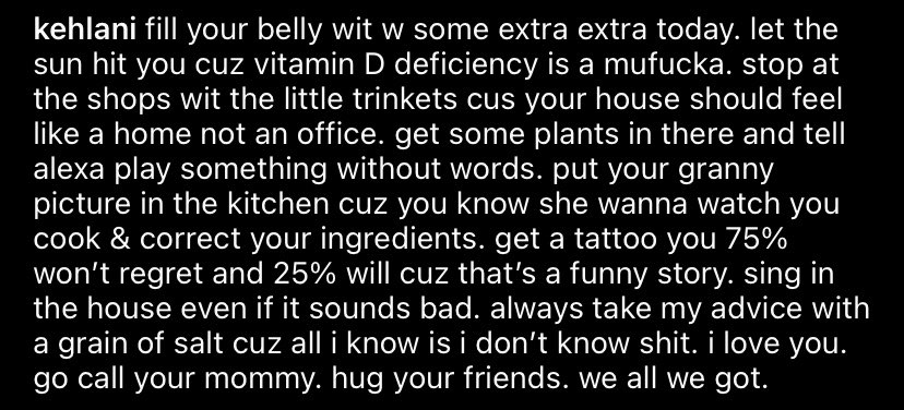 ___Alyssah's tweet image. kehlani is so real for this caption