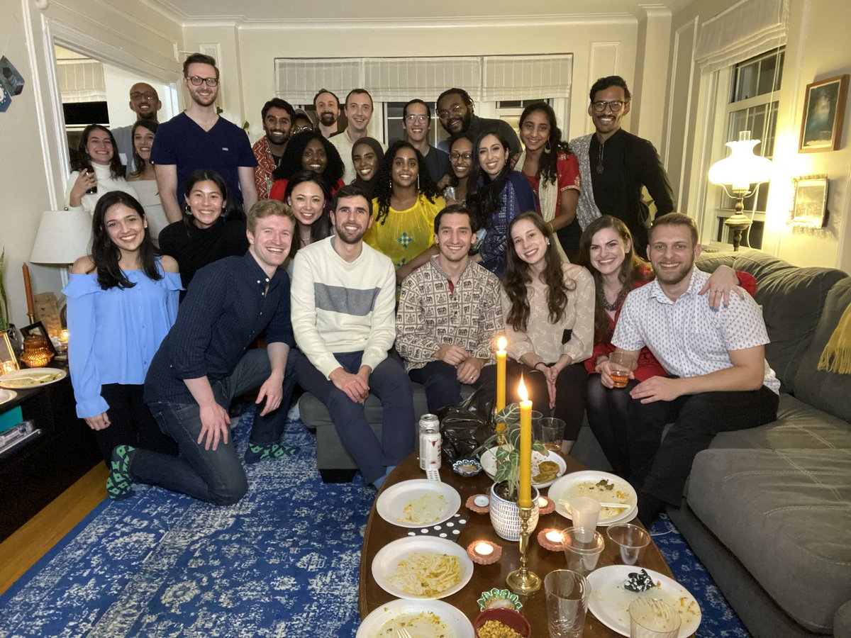On the interview trail I thought “it’s the people” as an answer to why *insert program* was cliché. But it’s true! my co-interns are a good time. Yesterday’s Diwali dinner with this rad group of IM/primary care, neurology & dermatology-bound folks. 🍽🕯