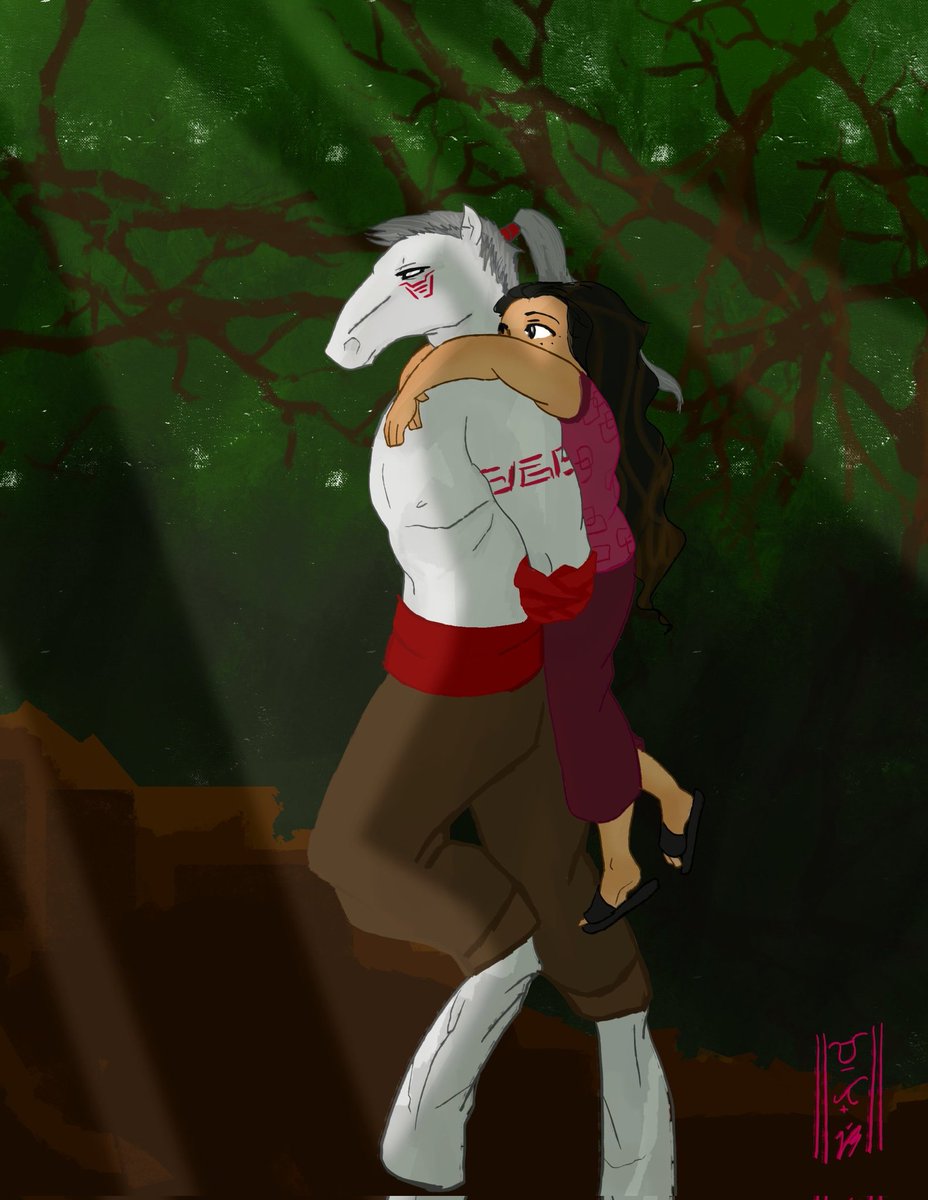 AteMozzarella's tweet photo. Christening my art Twitter with art I did of myself and the greatest Tikbalang ever, Makabo from Skyworld β£οΈ #atemozzarella https://t.co/cwhzTzdzH3