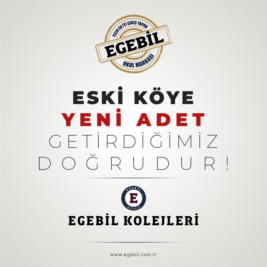 kemalozt_egebil's tweet photo. 🇹🇷🥇 Yılın En İyi Çıkış Yapan Okul Markası Egebil olarak, eski köye yeni adet getirdiğimiz doğrudur! 💪🏻

#egebil #eğitim #YılınEnİyiÇıkışYapanOkulMarkası #EskiKöyeYeniAdet https://t.co/svDYNDNO7s