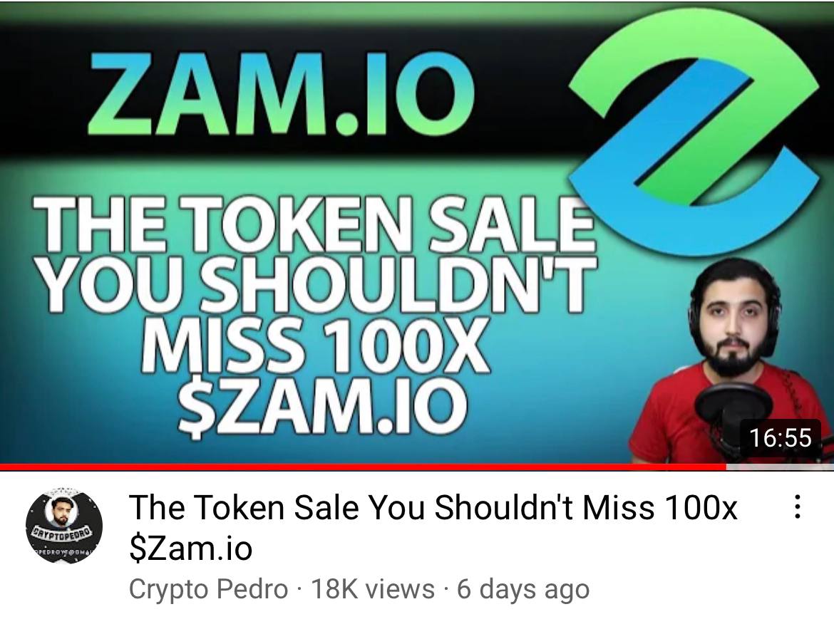 🚀The Token Sale You Shouldn't Miss 100x $Zam.io

🔥Please see the YouTube review by Crypto Pedro

✅ youtu.be/qcpIQbJMGLI

🙏 Explore our product and vision!

#Zamio #ZAM #ListZAMonBinance