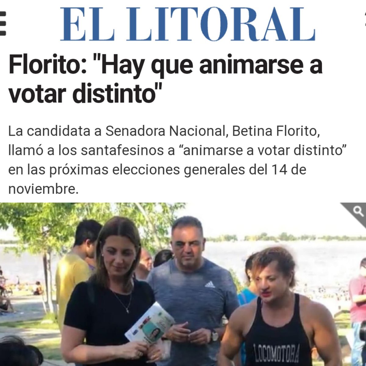 BetinaFlorito's tweet photo. No sirve de nada enojarnos, y volver a votar a los mismos ❌

✊Animémonos a votar distinto 

✍️ @ellitoral 

#AlguienComoVosEnElCongreso 
#TodosSomosParte
#TuVozImporta
#Unite https://t.co/XJWoy9QgtT